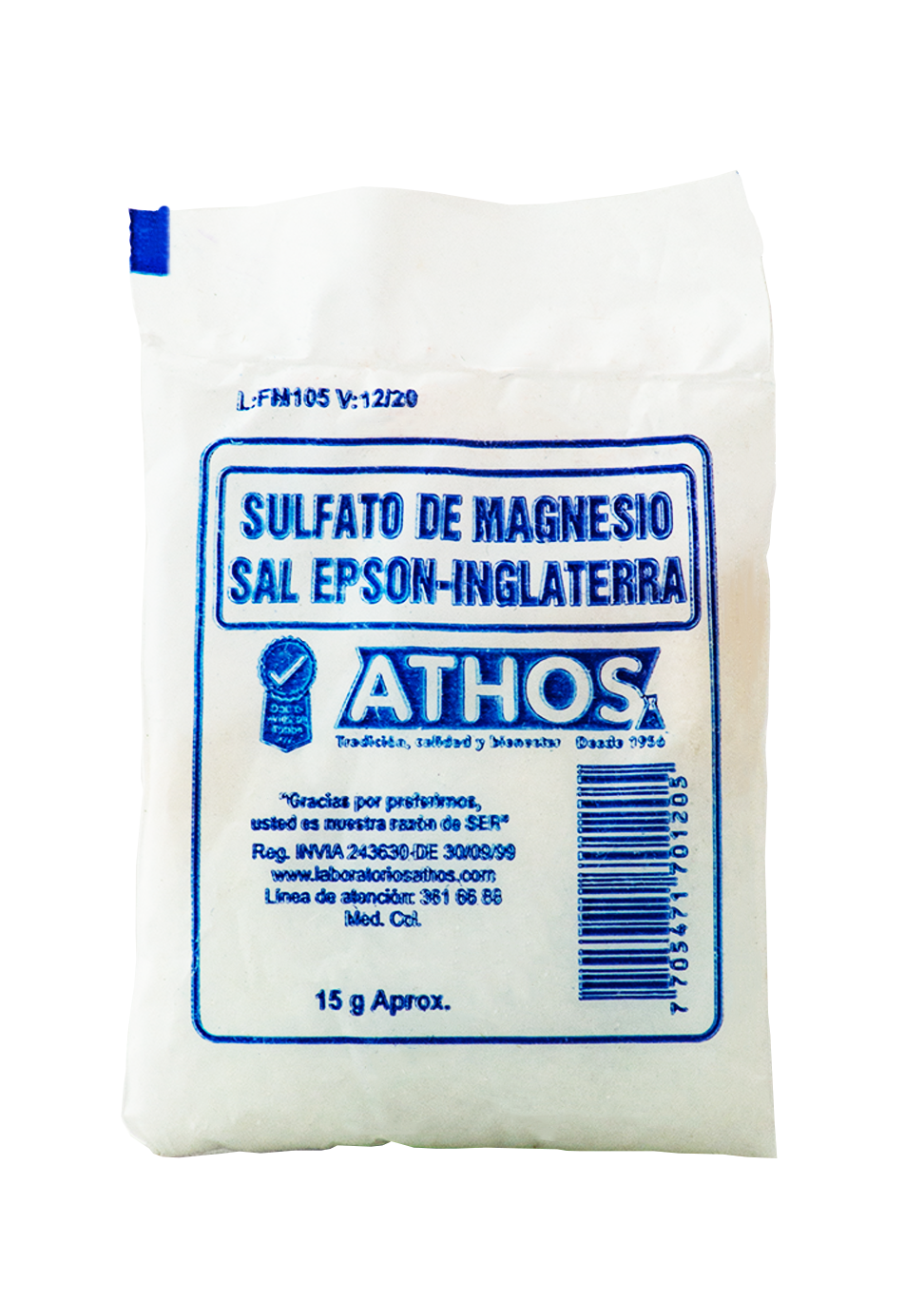 Cuidar Humo pasillo Sulfato de Magnesio | Laboratorios Athos